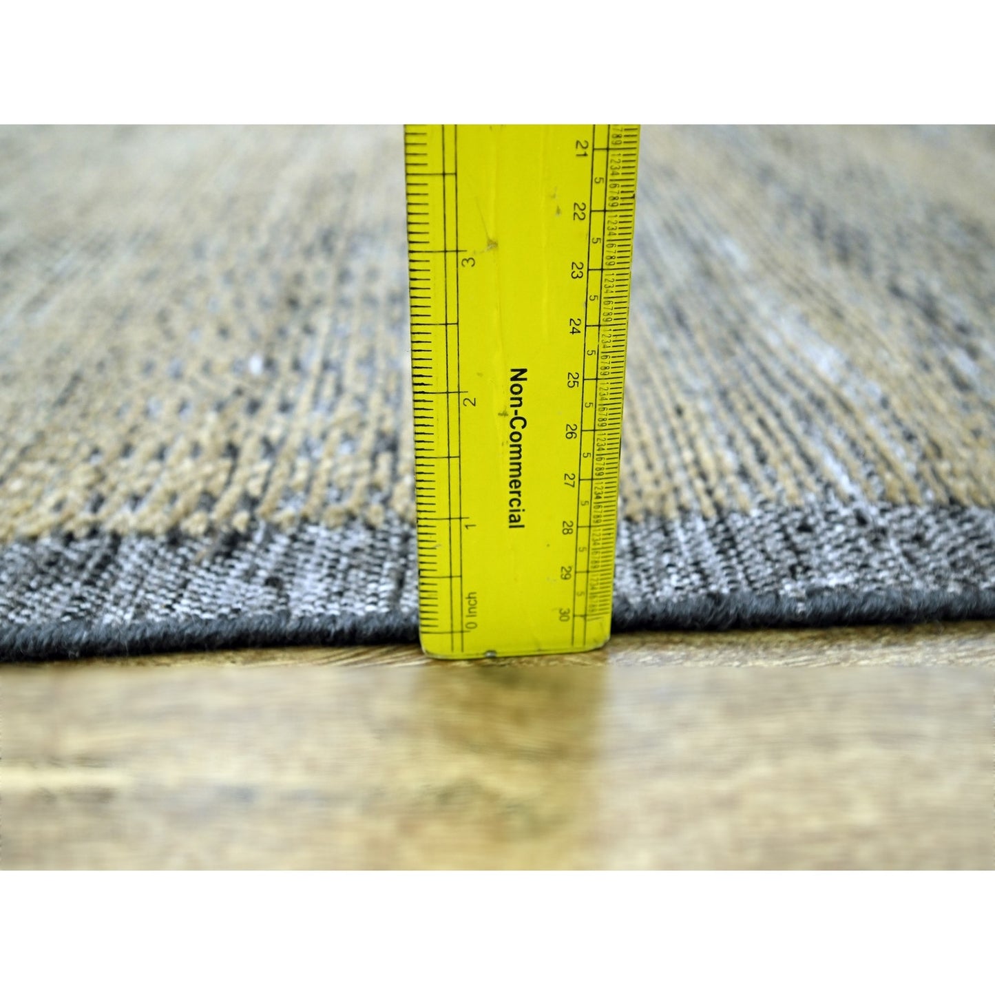 11'10"X15' Brown & Black Oxidized Grass Design Wool Hand Knotted Xl Rug