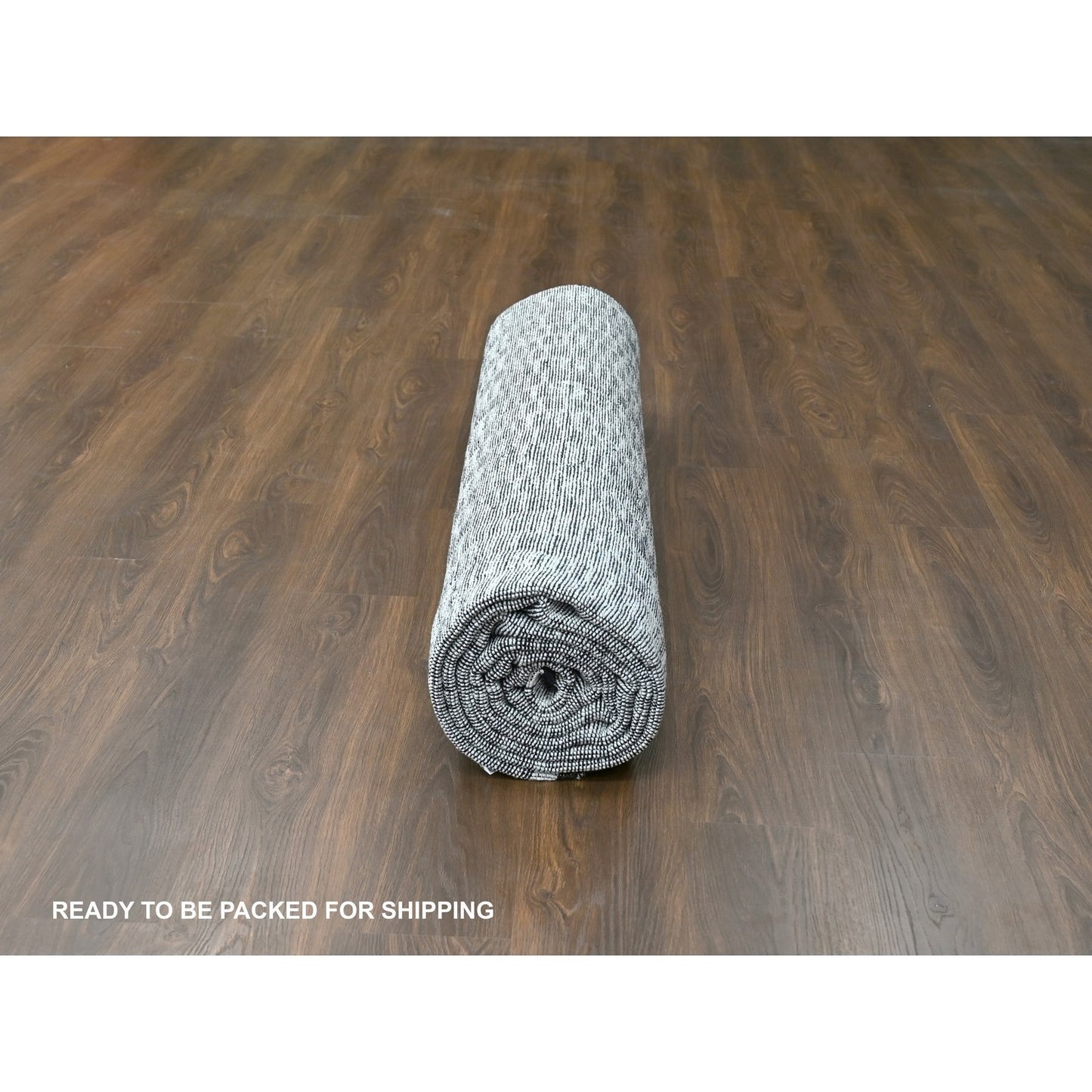 9'X11'9" Pearl White Modern Roman Design Hand Loomed Oriental Rug