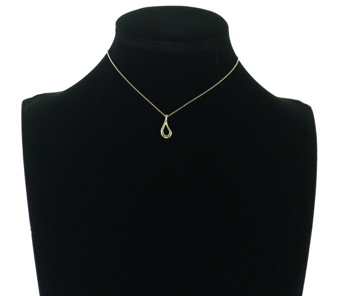 Tiffany&Co. Necklace Open Teardrop 18K 750 Yellow