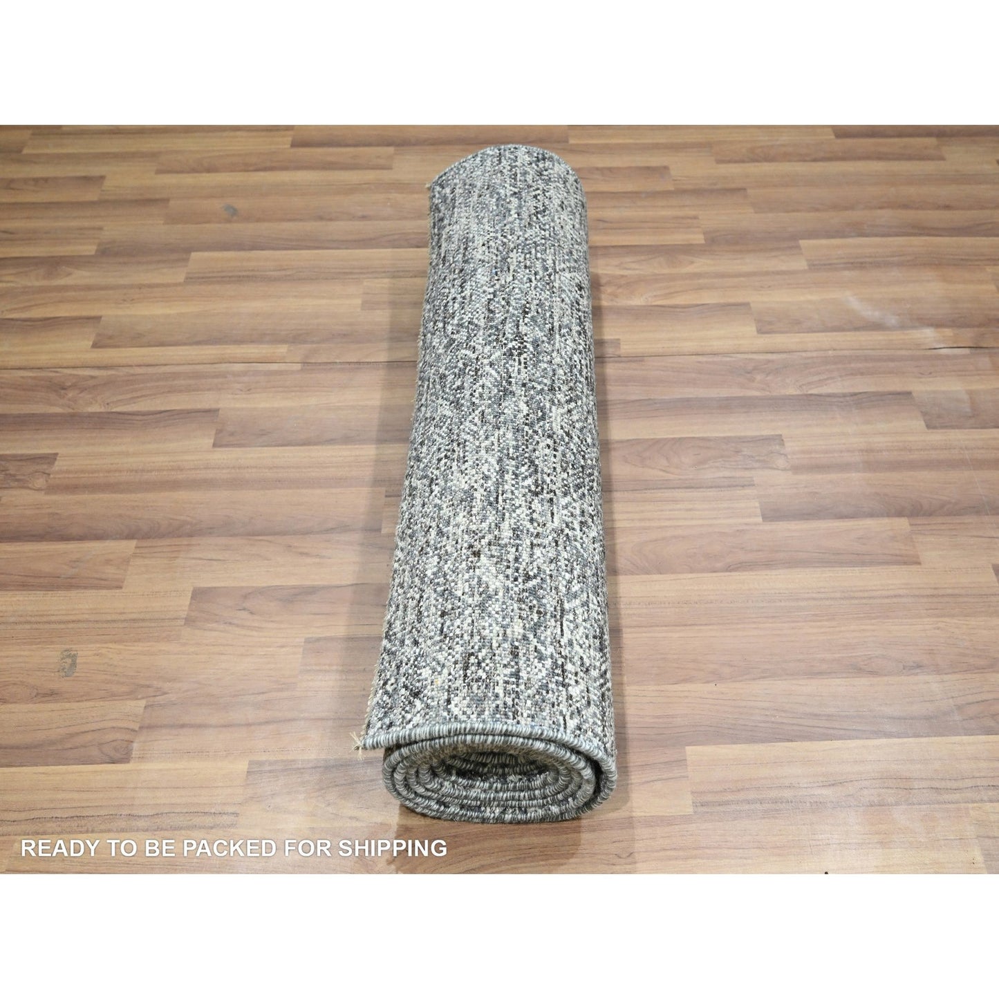 2'7"X9'10" Gray Kohinoor Herat Design Soft Wool Hand Knotted Runner Rug