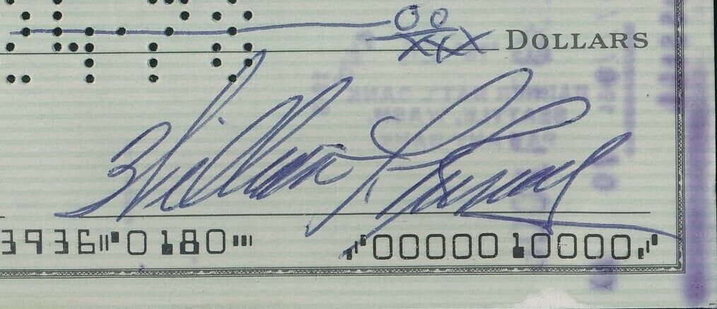 Bill Russell Hof Autographed/Signed 1978 Bank