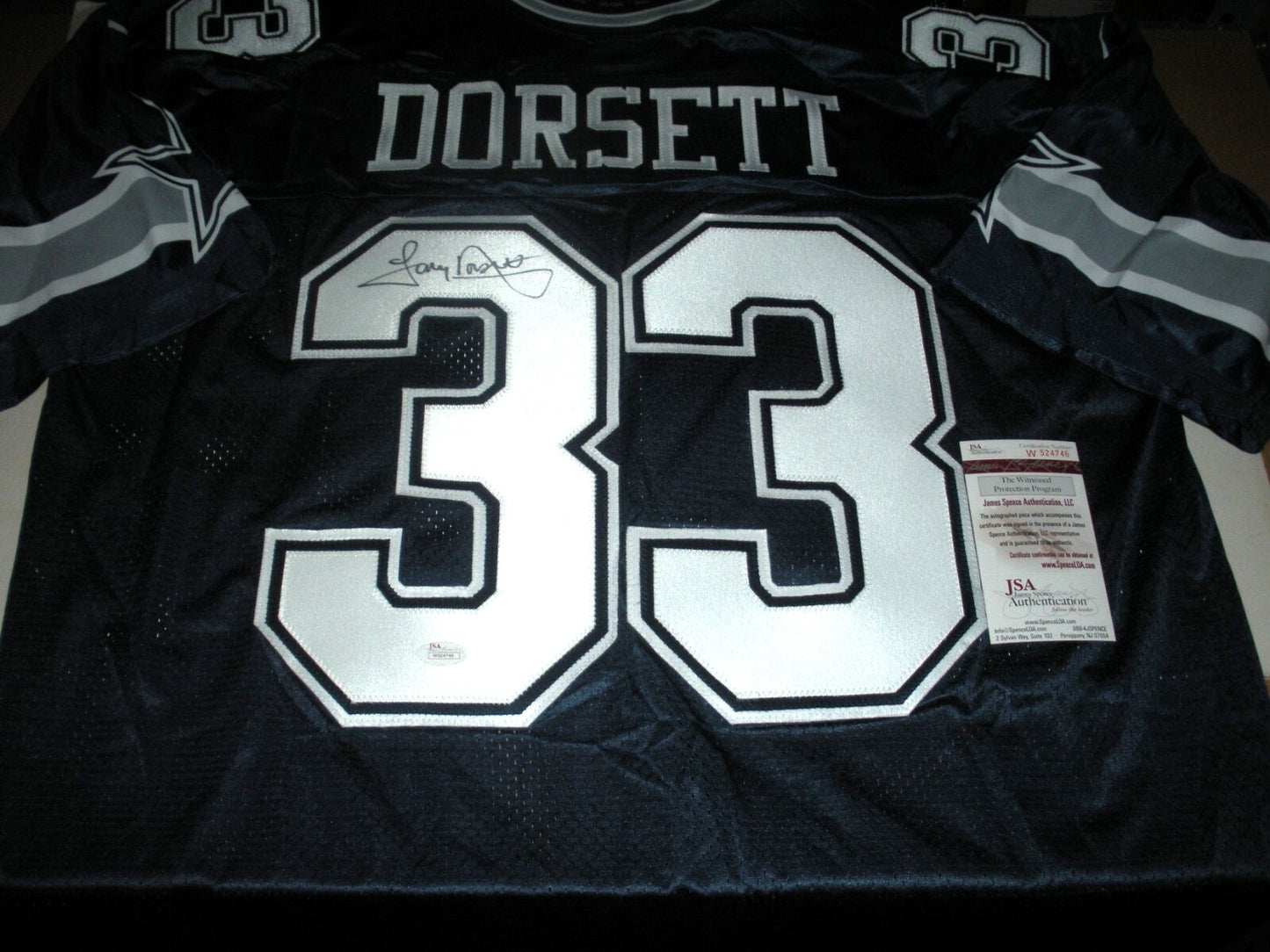 Tony Dorsett Dallas Cowboys,Hof! Jsa/Coa Signed