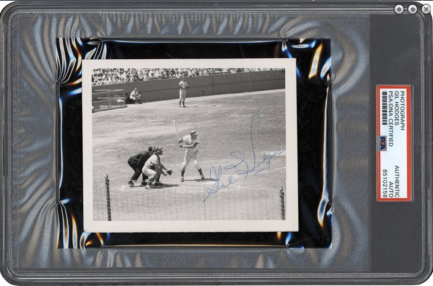 Gil Hodges Hof Signed Vintage 4X5 Photograph La