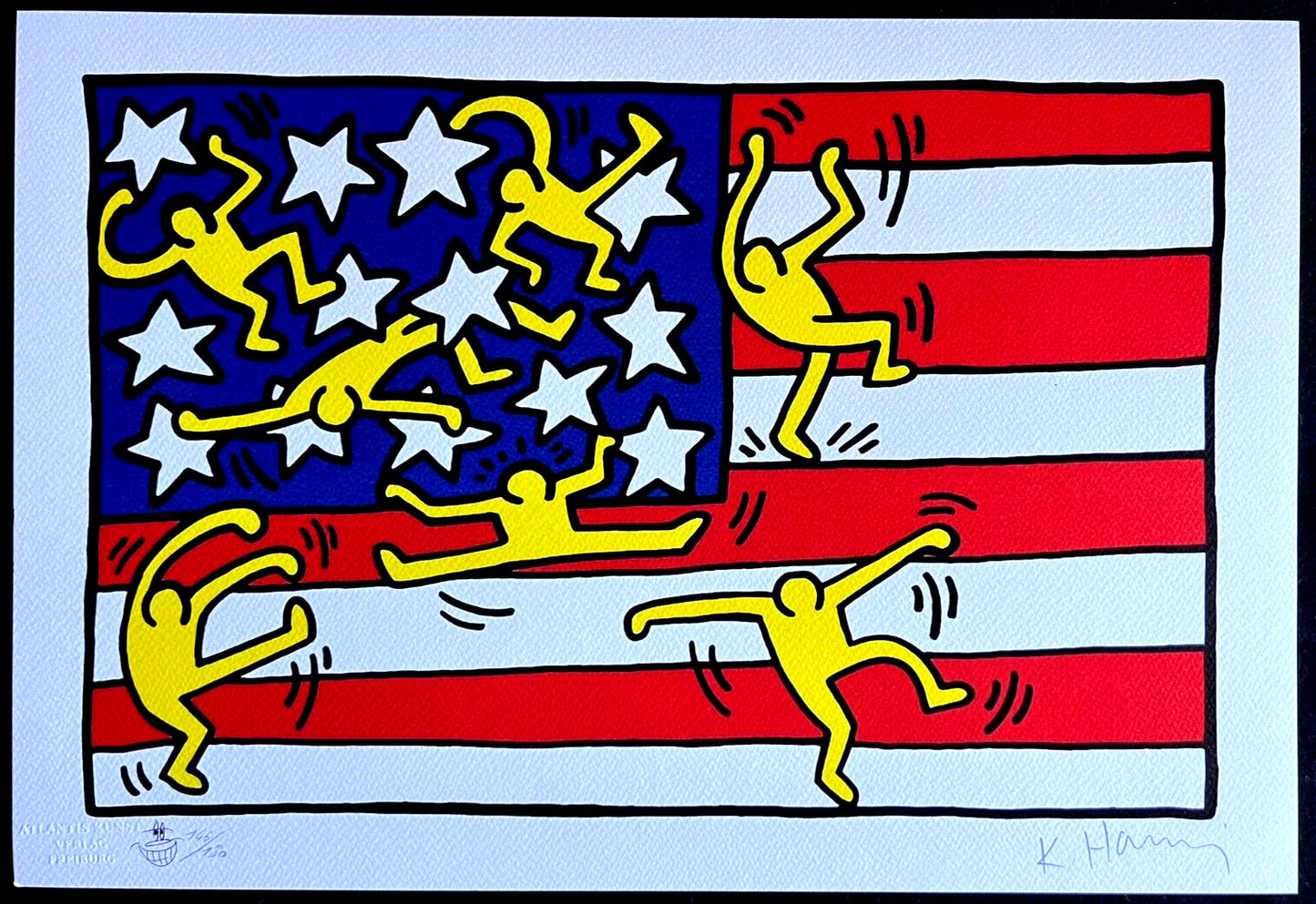 Keith Haring Lithograph Coa Signed Numbered By