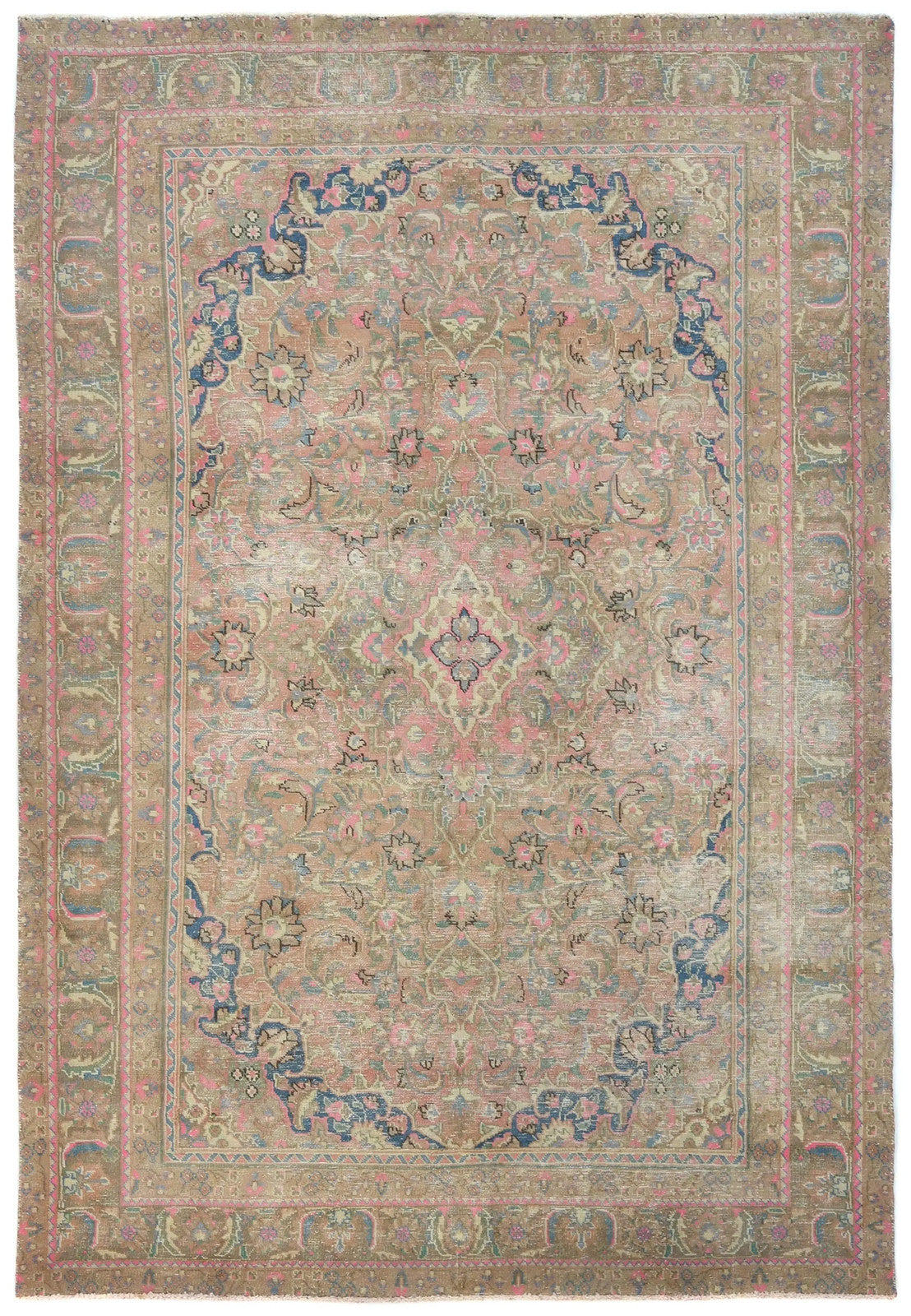 Handmade Semi Antique Muted Color 6X9 Ft