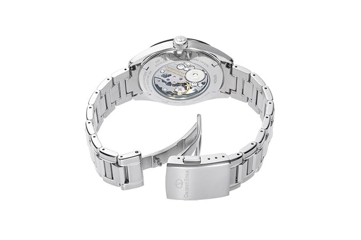 Unused Orient Star Skeleton Rk-Az0103L Blue Hand-Wound Unisex Watch In Box