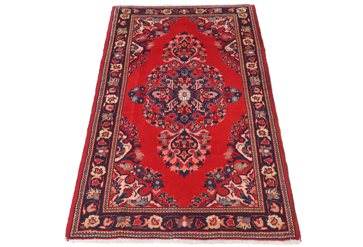 2'2X3'8 Ft Handmade Oriental Area Rug Red Tribal