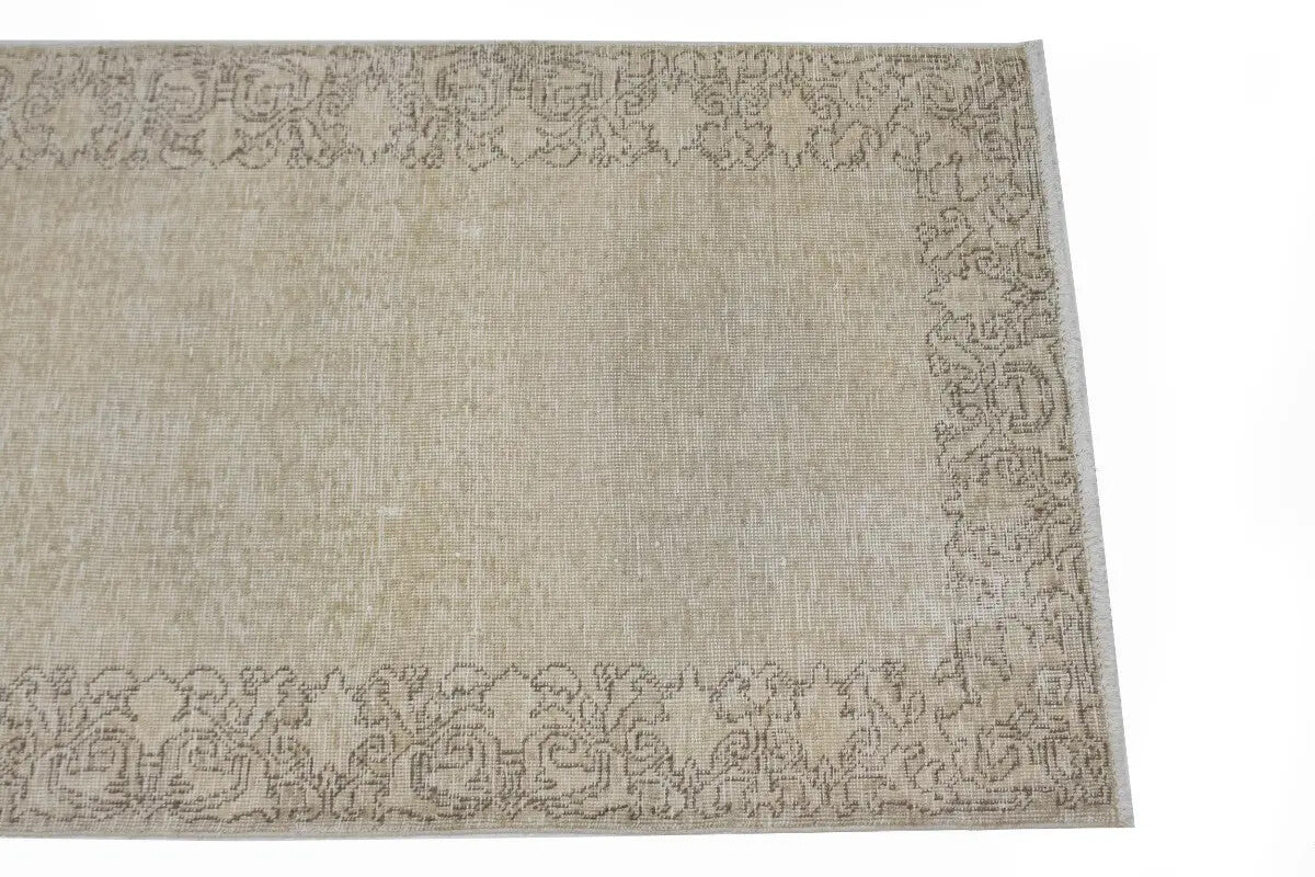Hand-Knotted Antique Oriental Runner Rug Muted