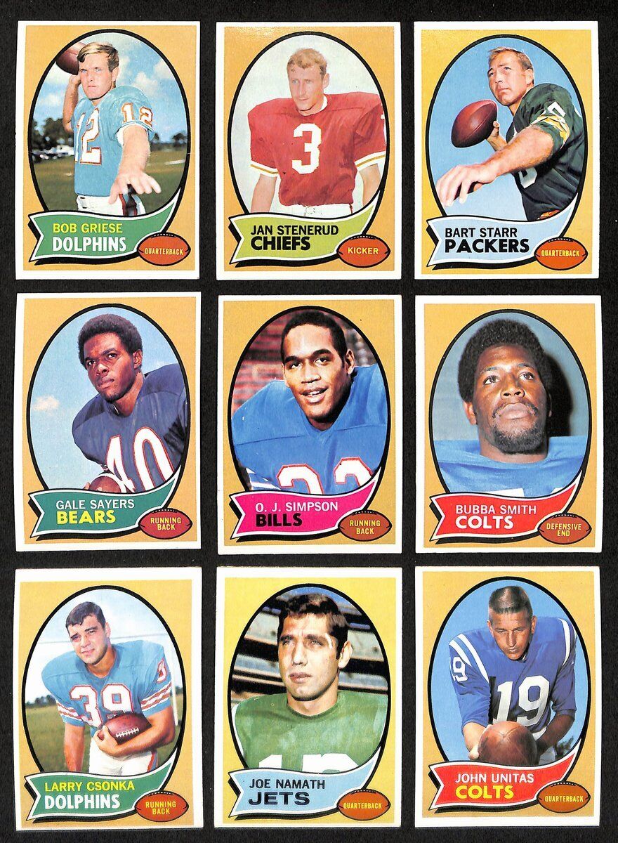 1970 Topps Football Card Complete Set (1-263)
