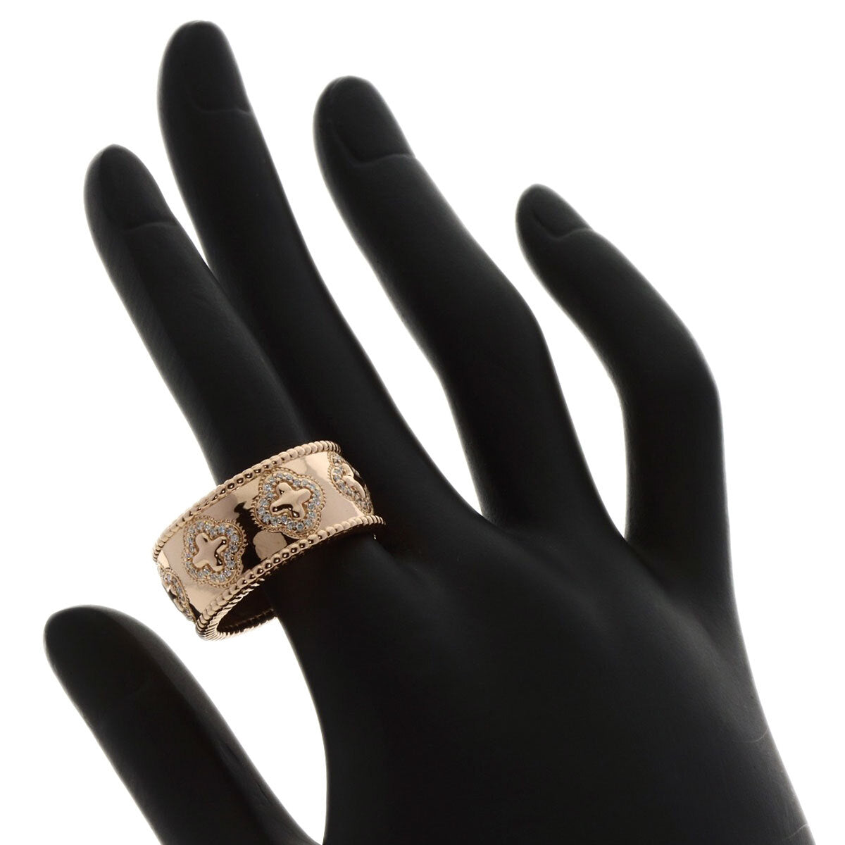 0.4Ct Diamond Ring K18 Pink Gold 15.3G