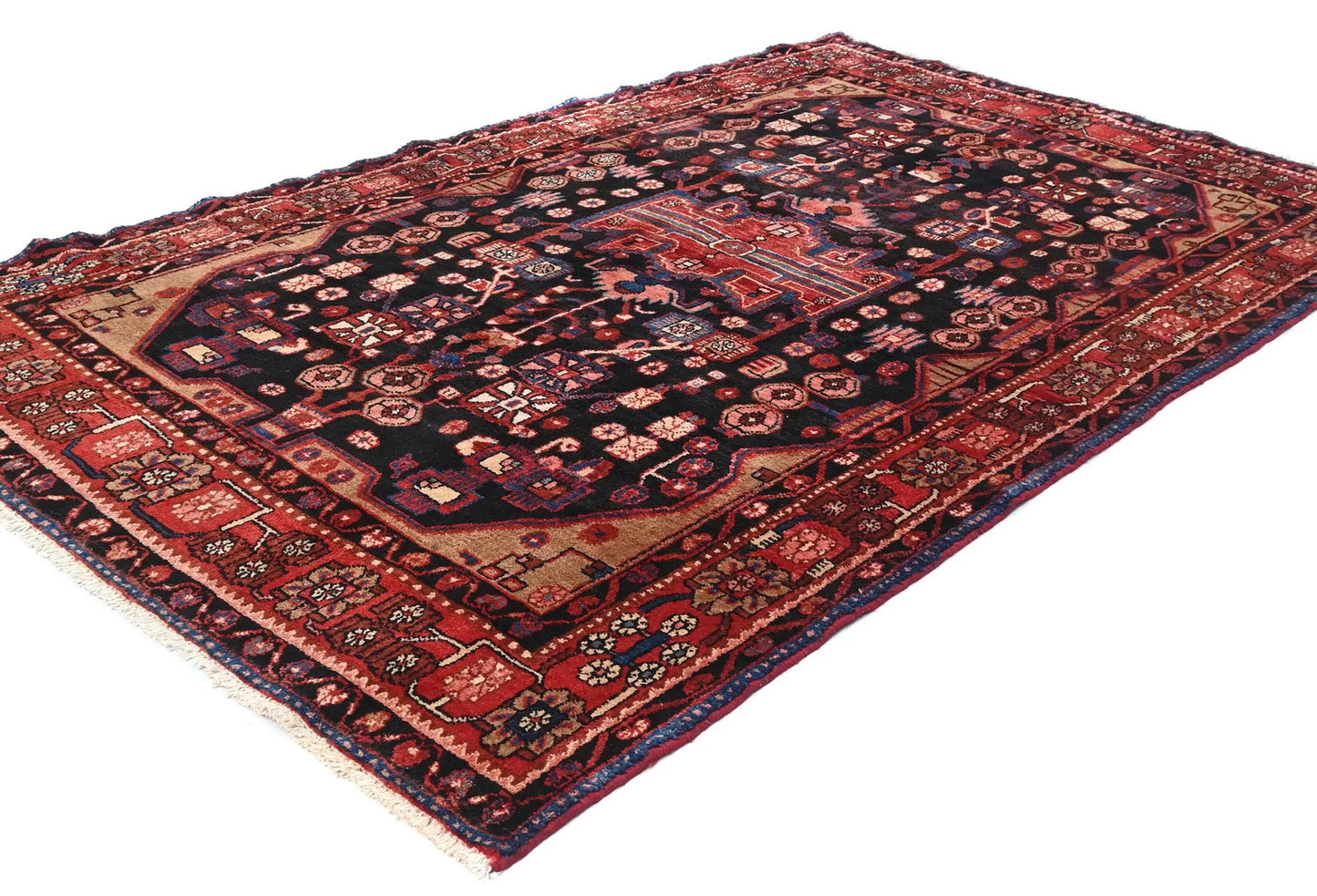 Handmade Tribal Geometric 5X8 Ft Vintage Oriental