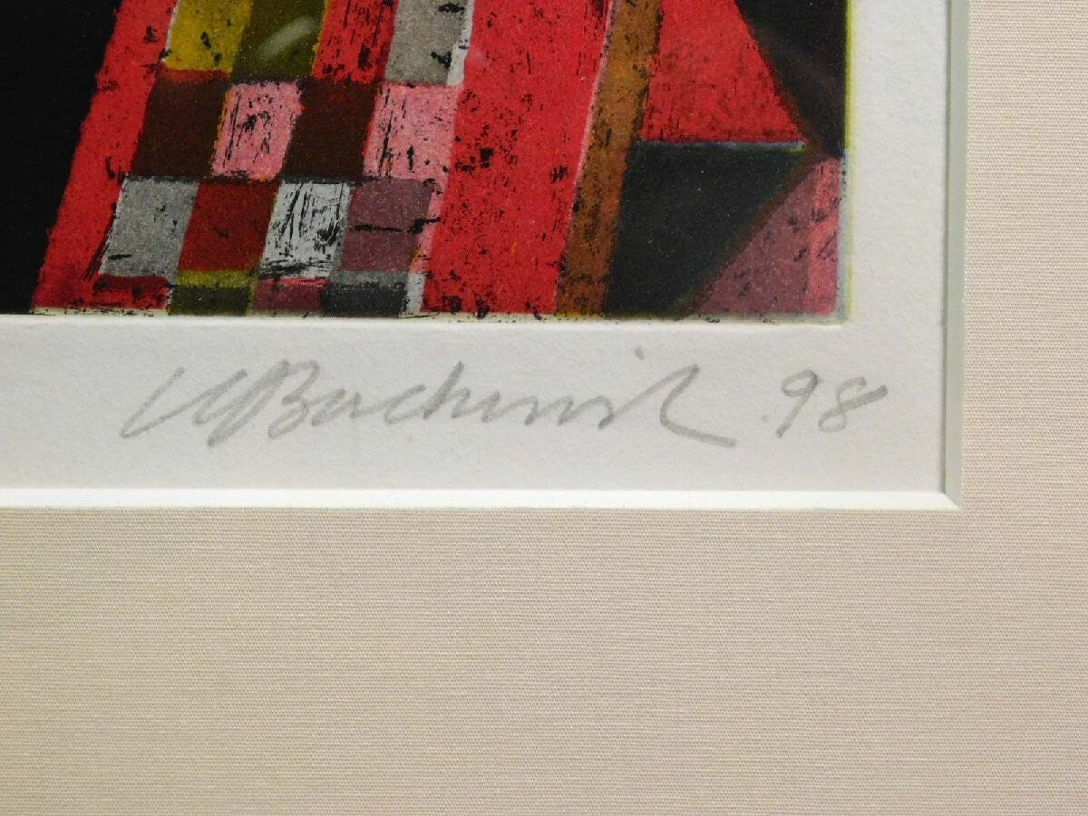 Walter Bachinski Still Life "Cuernavaca Lillies" Etching With Aquatint Signed