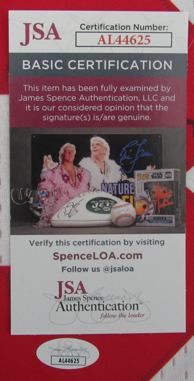 Allen Iverson Hof Autographed White/Red Mitchell