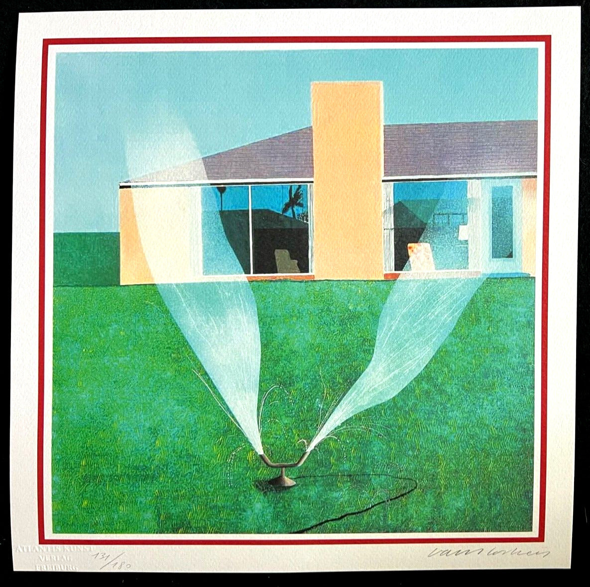 David Hockney Lithograph ( Signed Coa) Hand
