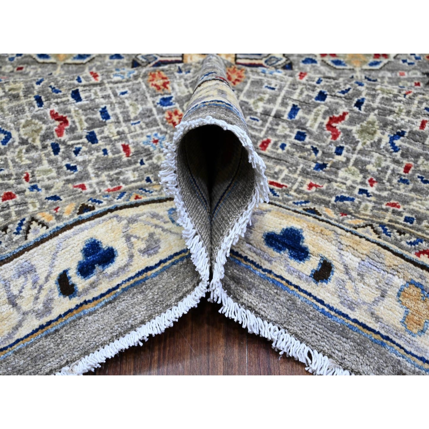 10'X14'3" Gray 14Th Century Mamluk Dynasty Hand Knotted Wool Oriental Rug