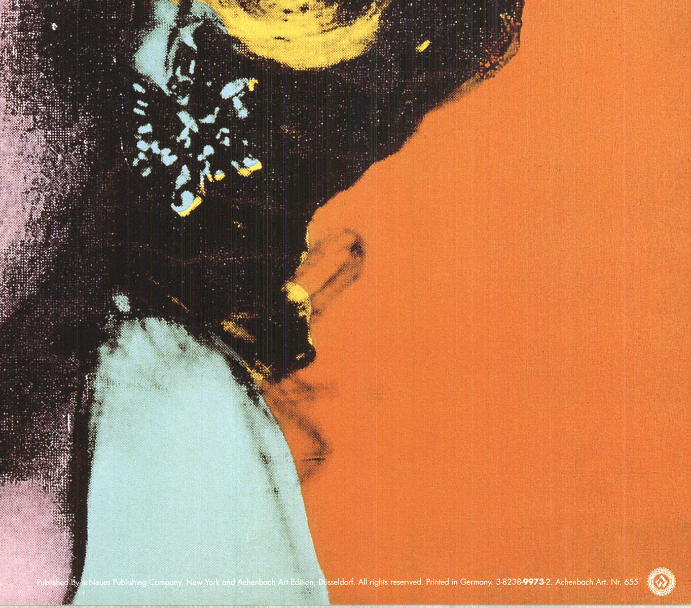 Orange ANDY WARHOL Marilyn Orange (sm) 25.5" x 25.5" Poster 1995 Pop Art Yellow