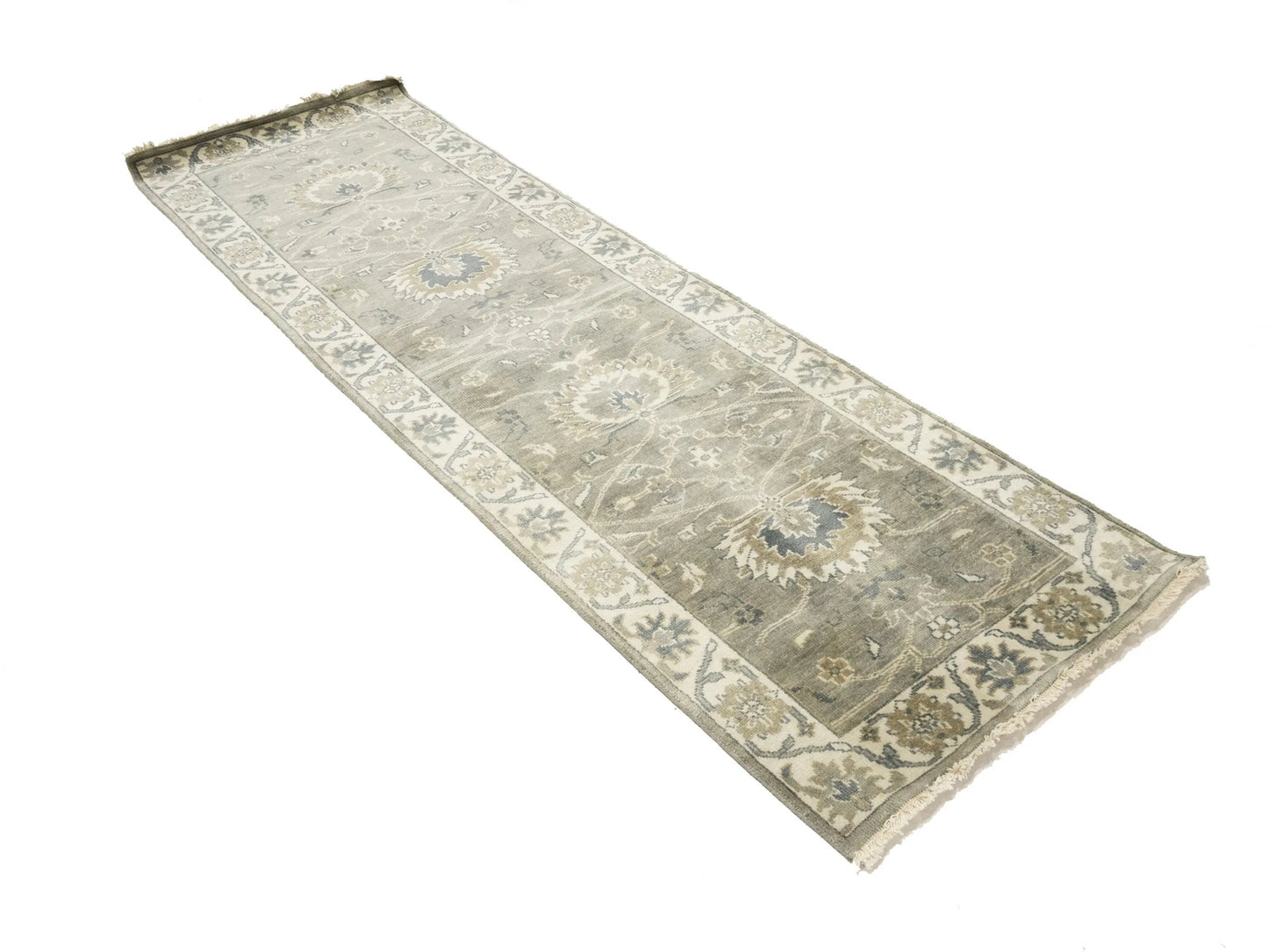 2'6X8 Ft Hand-Knotted Oushak Chobi Wool Runner
