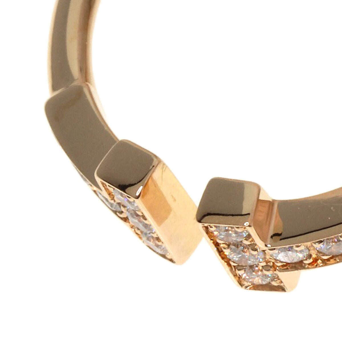 TIFFANY&Co. Ring TWire Diamond K18 Pink Gold