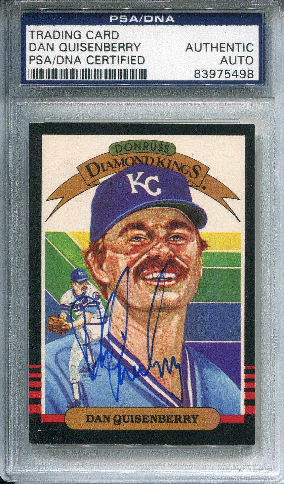 Dan Quisneberry Autographed 1985 Donruss Card (Psa)