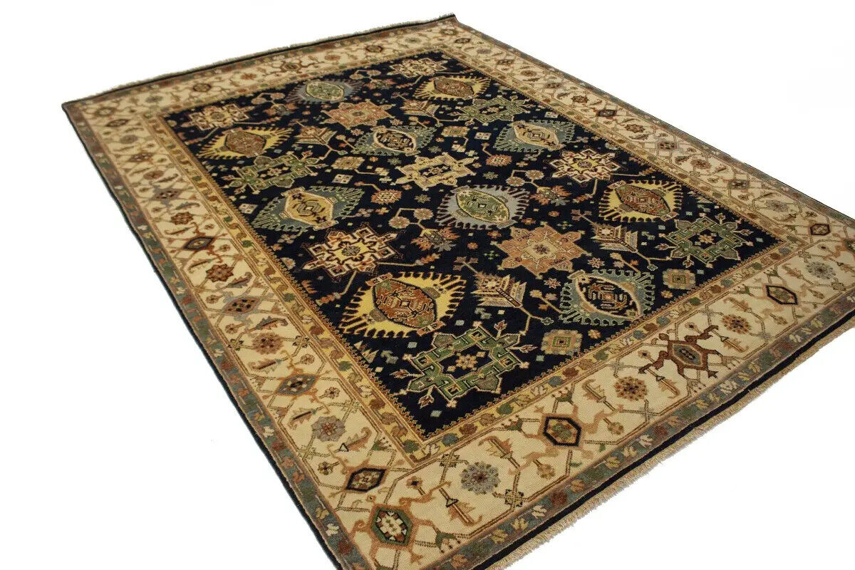 8X10 ft Handmade Indo Karajeh Oriental Rug