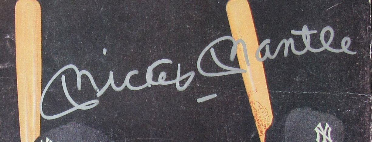 Mickey Mantle Hof Yankees Signed June 25, 1956