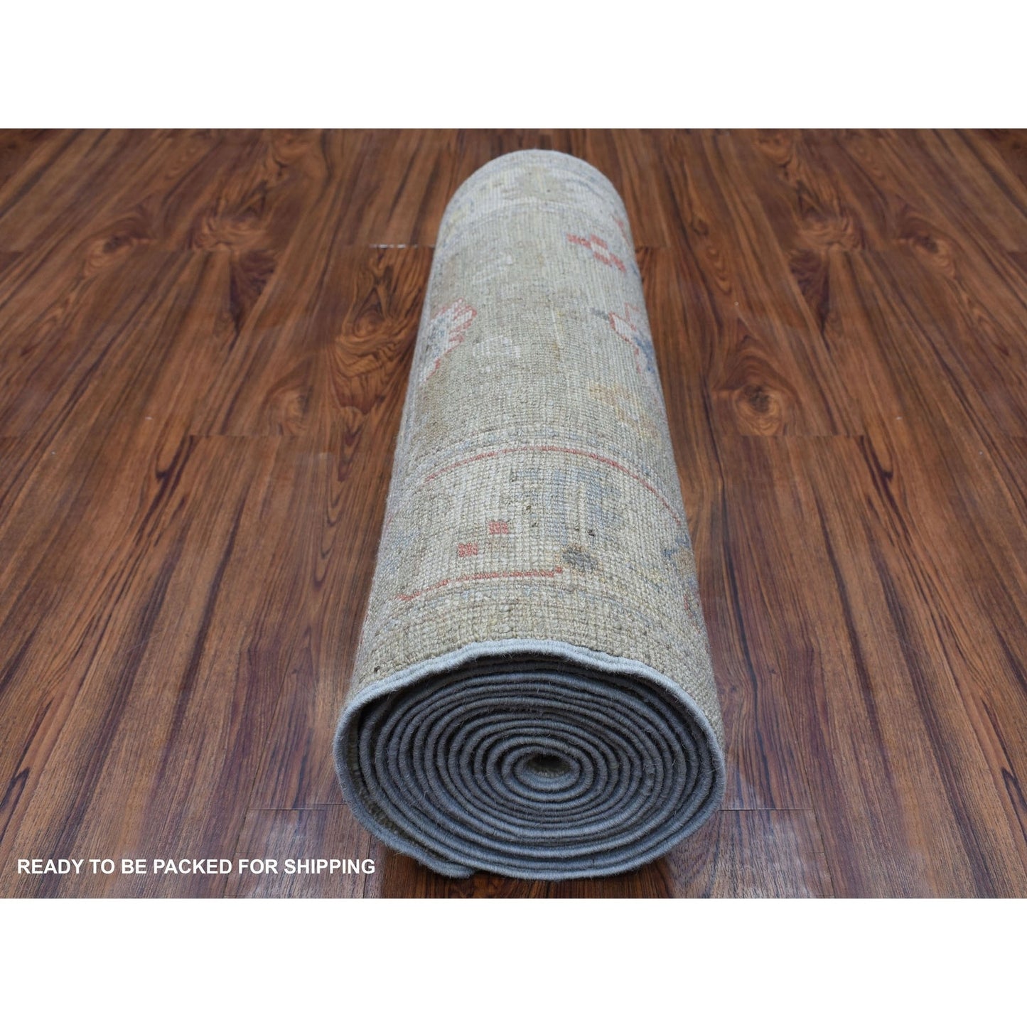 2'7"X17'5" Hand Knotted Angora Oushak Gray Extra Soft Wool Xl Runner Rug