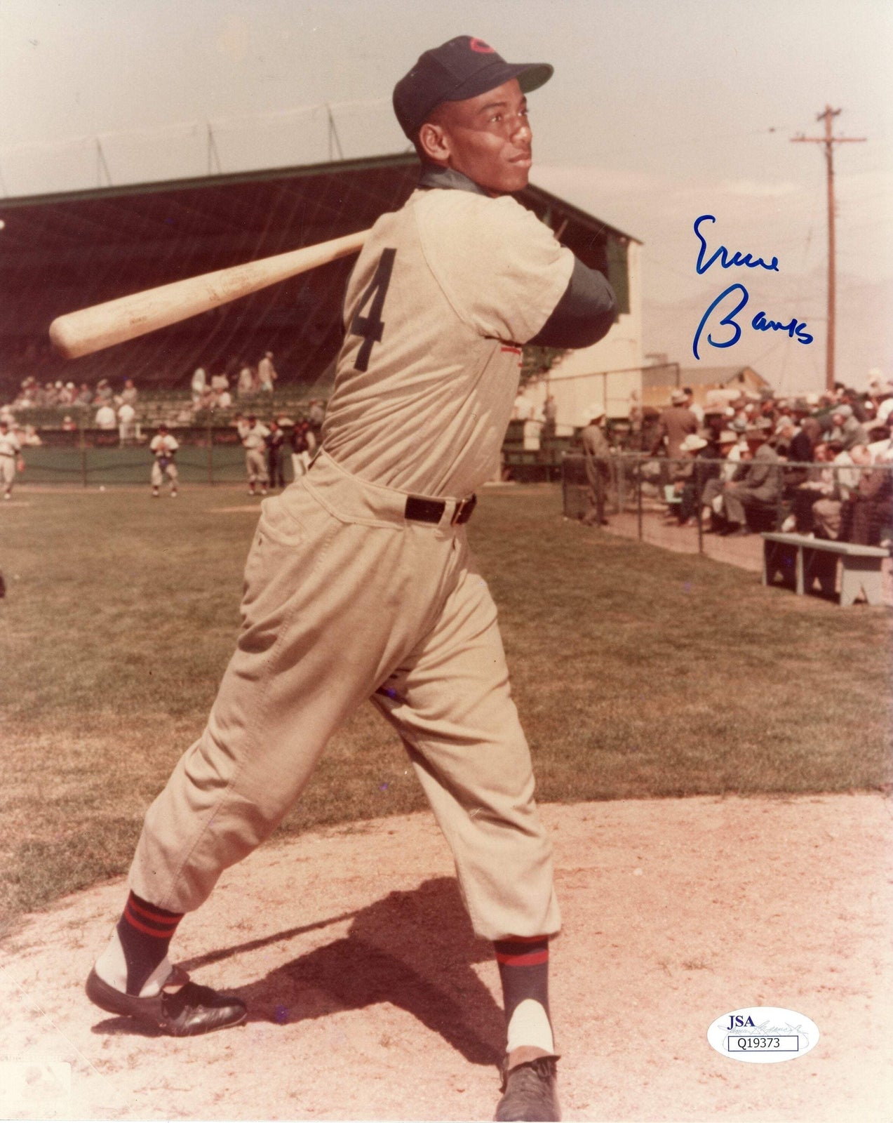 Ernie Banks Autographed 8X10 Photo (Jsa)