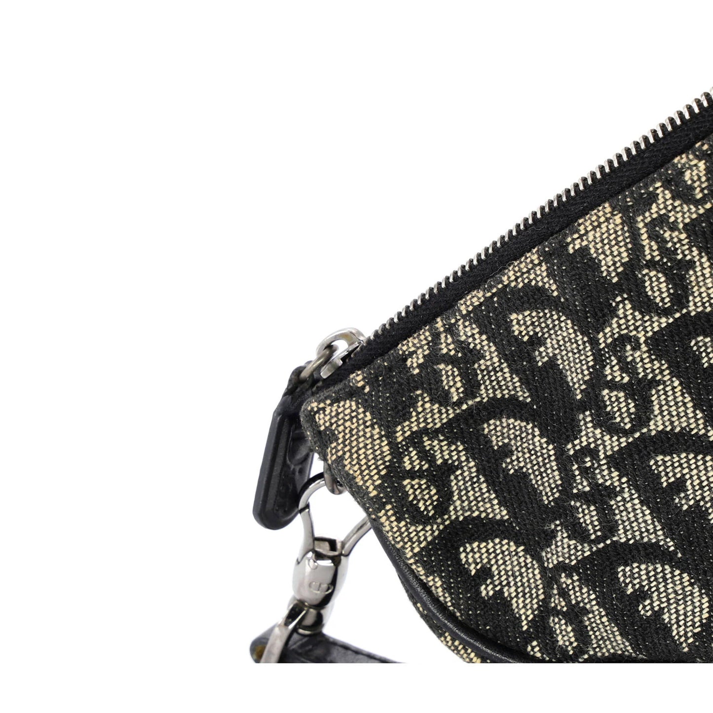 Christian Dior Vintage Saddle Bag Diorissimo Canvas Mini