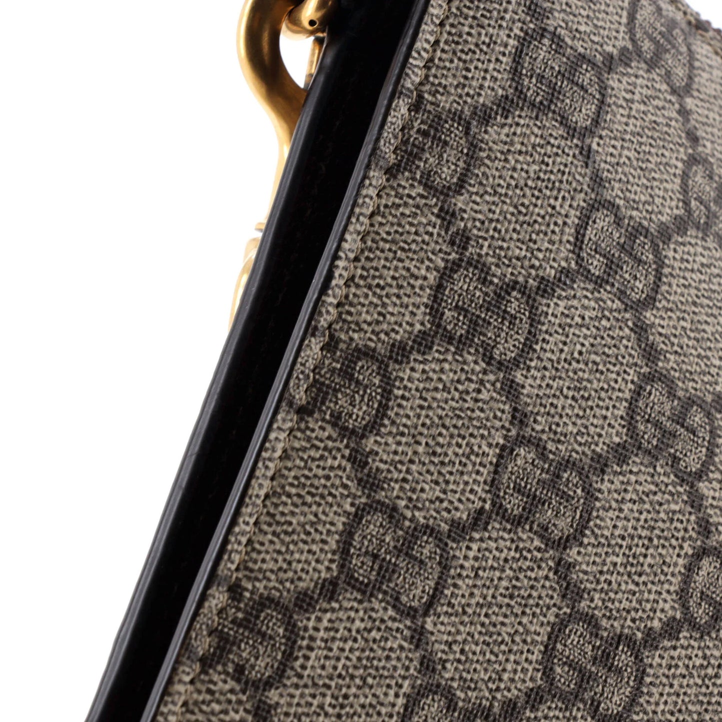 Gucci Neo Vintage Wristlet Pouch Gg Coated Canvas