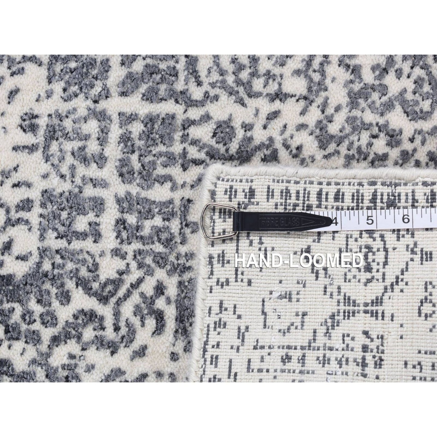 2'5"X7'9" Ivory Hand Loomed Wool And Art Silk Mamluk Design Runner Rug