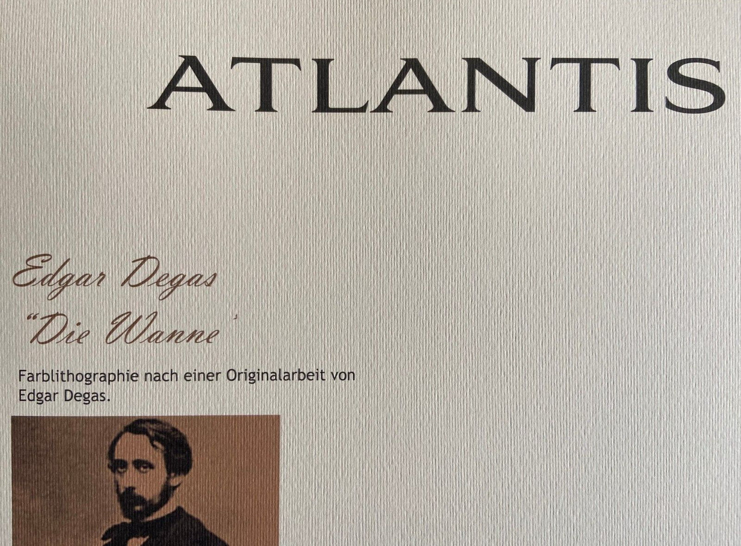 Edgar Degas Lithograph Coa Signed In Pen Numbered By Hand In Pencil 180Exe