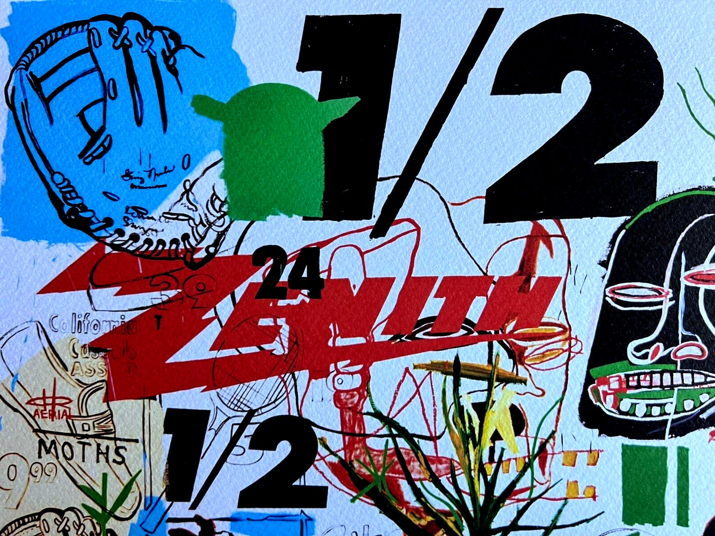 Andy Warhol & Jean-Michel Basquiat Coa Lithograph Signed Numbered
