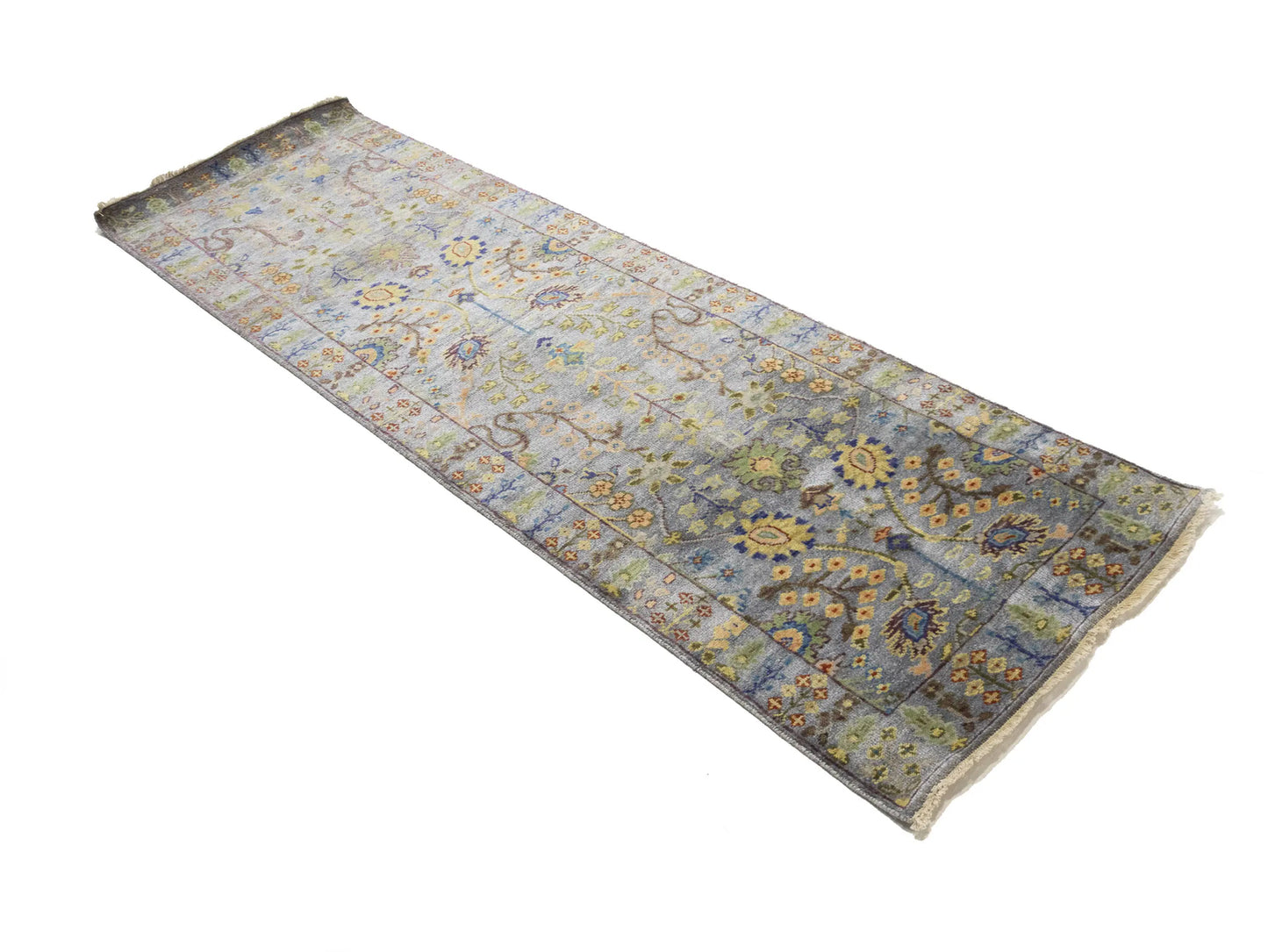 Handmade Tree Of Life Floral Runner Rug Oushak