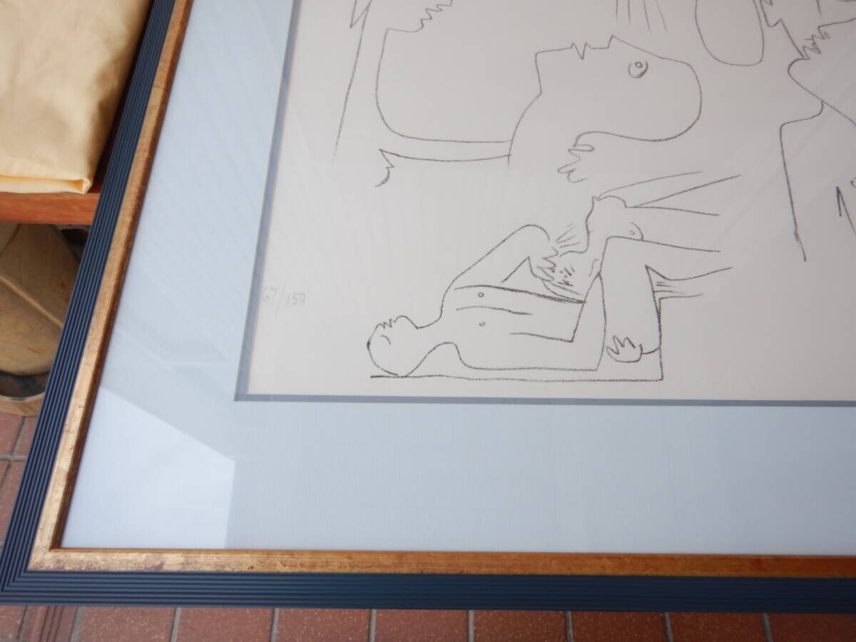 Jean Cocteau Large Lithograph Print Limited