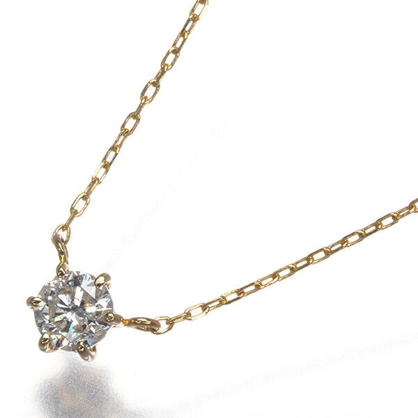 Vendome Necklace Diamond 0.15Ct Solitaire 18K 750 Yellow Gold