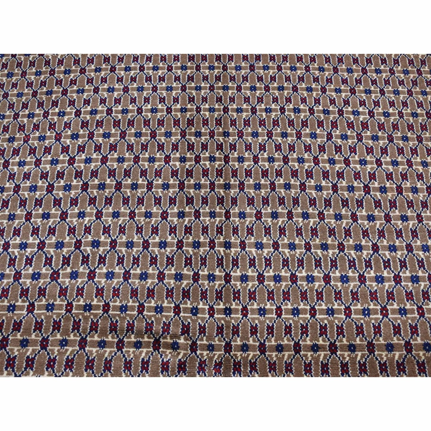 6'8"X9'1" Brown New Zoroastrian Serrib Pure Wool Hand Knotted Rug