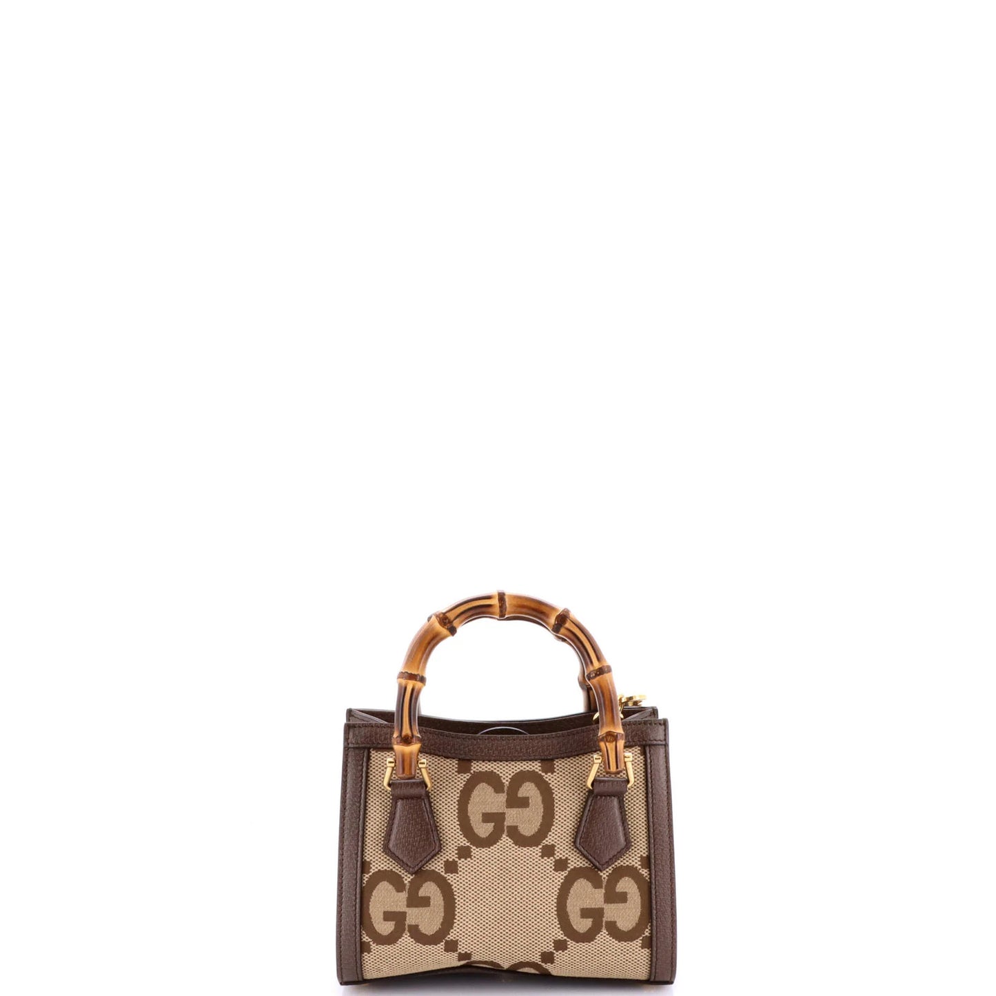 Gucci Diana Nm Bamboo Handle Tote Jumbo Gg Canvas Mini