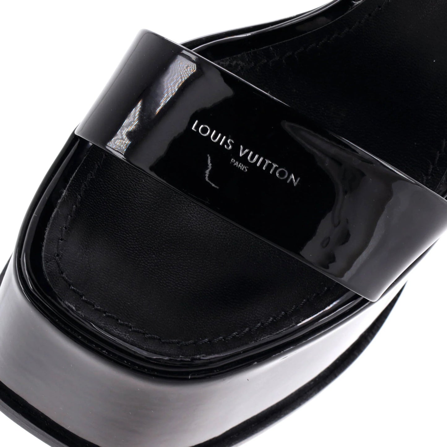 Louis Vuitton Women'S Fame Platform Sandals Patent