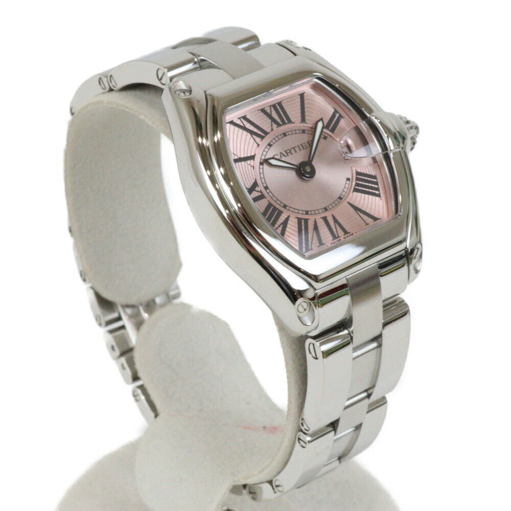Cartier Mini Roadster W62017V3 Pink Case: 32.3Mm Ladies Used Watch #11421