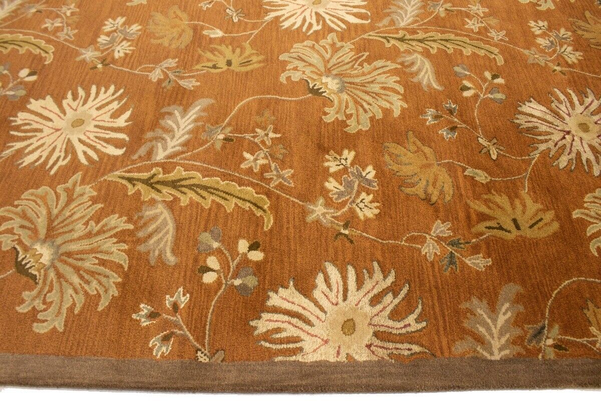 10X13 Ft Hand-Tufted Oriental Rug Floral Design