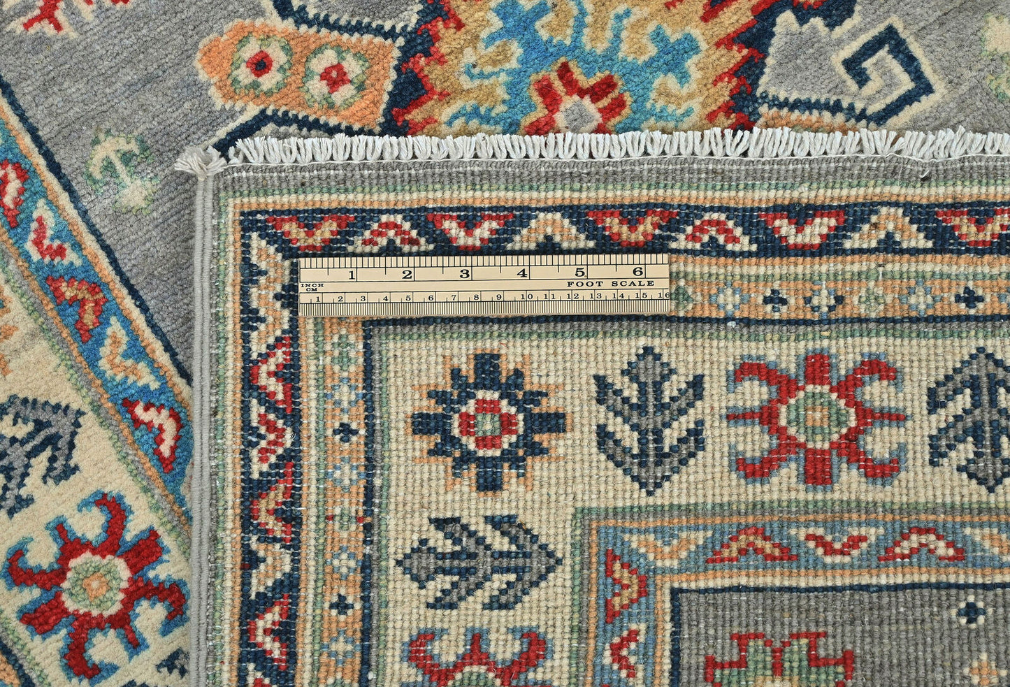 Geometric Tribal Kazak Runner Rug Oriental