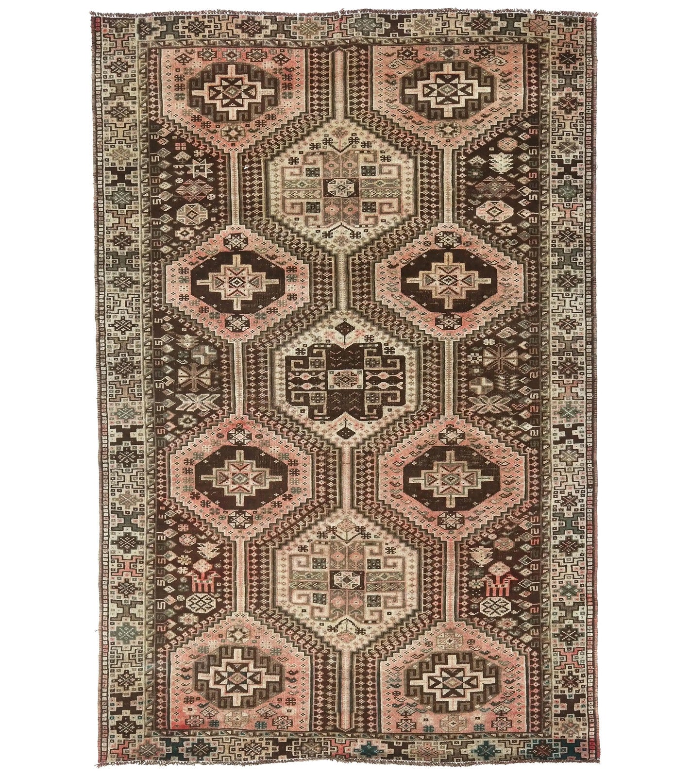Semi-Antique Tribal Design Wool Oriental Rug