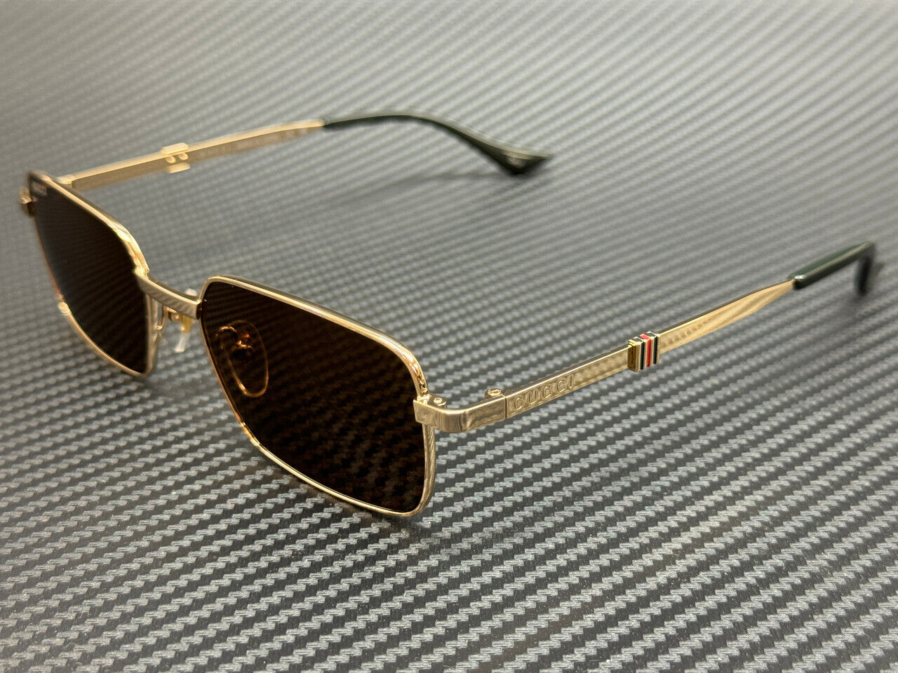 GUCCI GG1495S 002 Gold Brown Unisex Large 56 mm