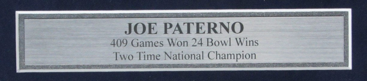 Joe Paterno Penn State Signed 3X5 Index Card W/