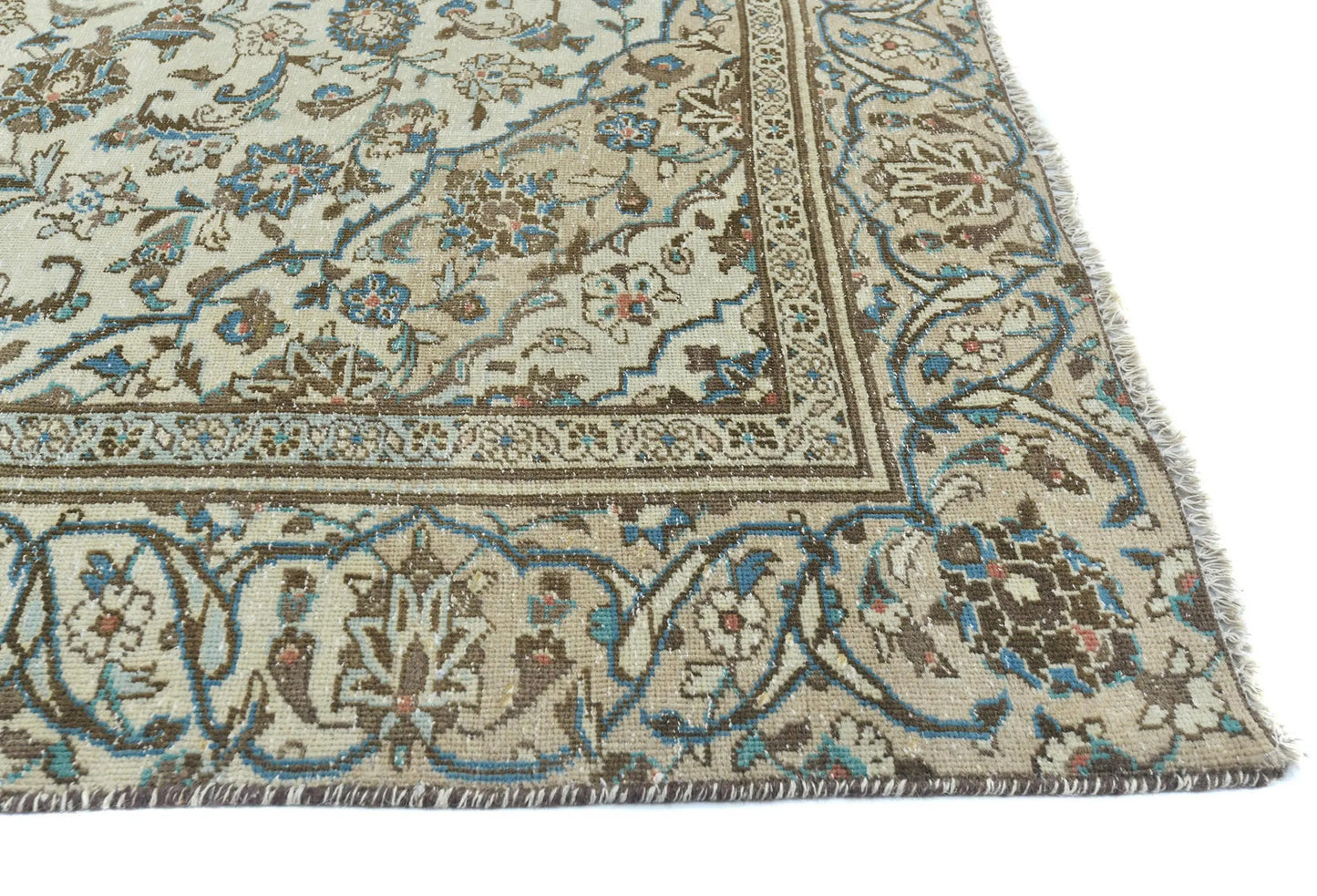 Hand-Knotted Semi-Antique Oriental Rug Muted