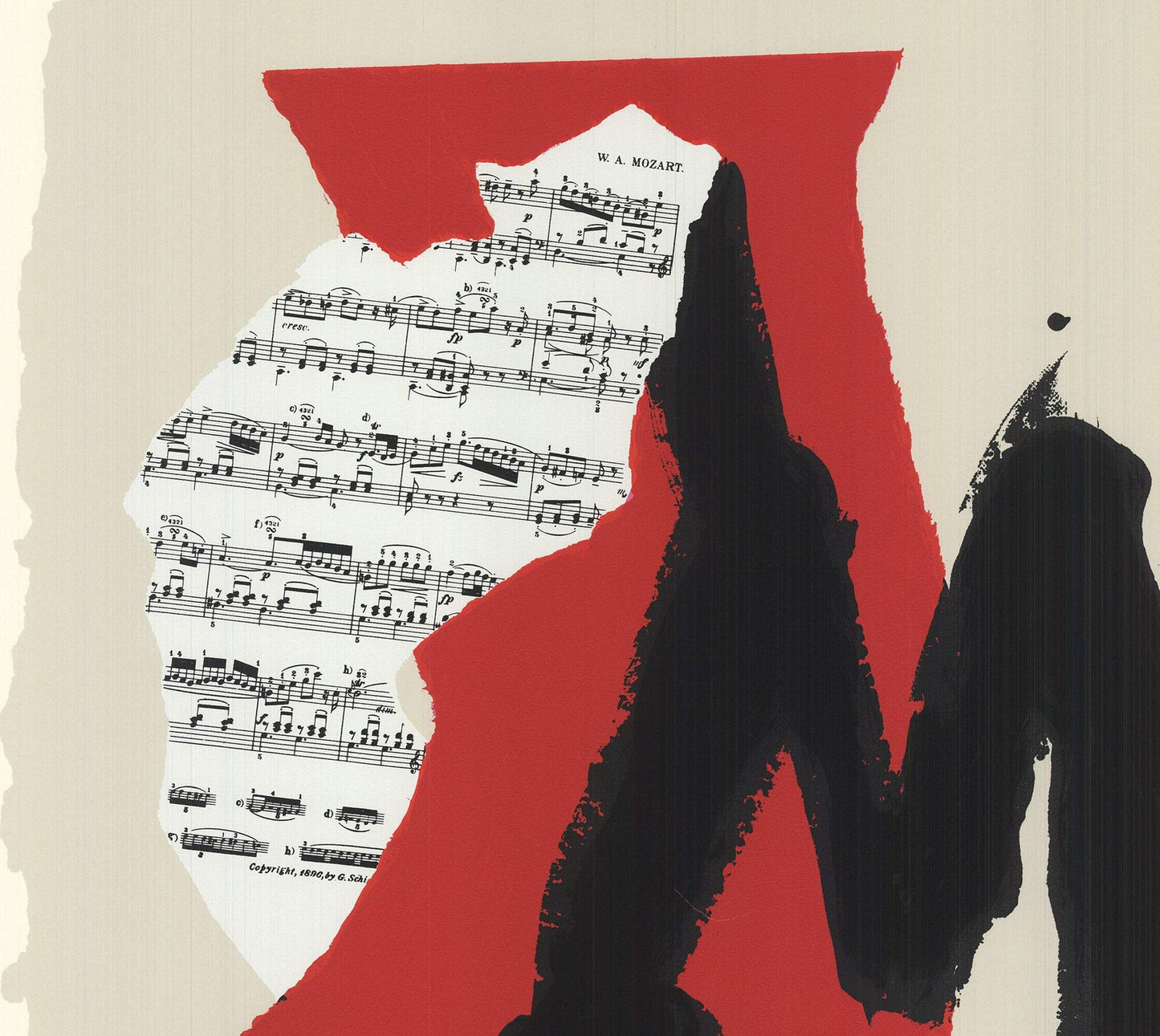 Robert Motherwell Mostly Mozart Festival Signed " Serigraph Con