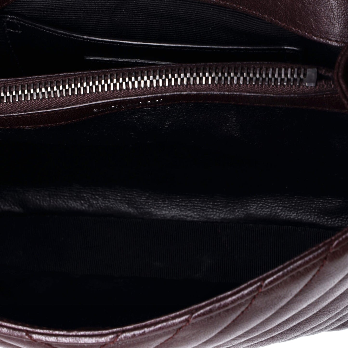 Saint Laurent Classic Monogram College Bag Matelasse Chevron Leather Medium