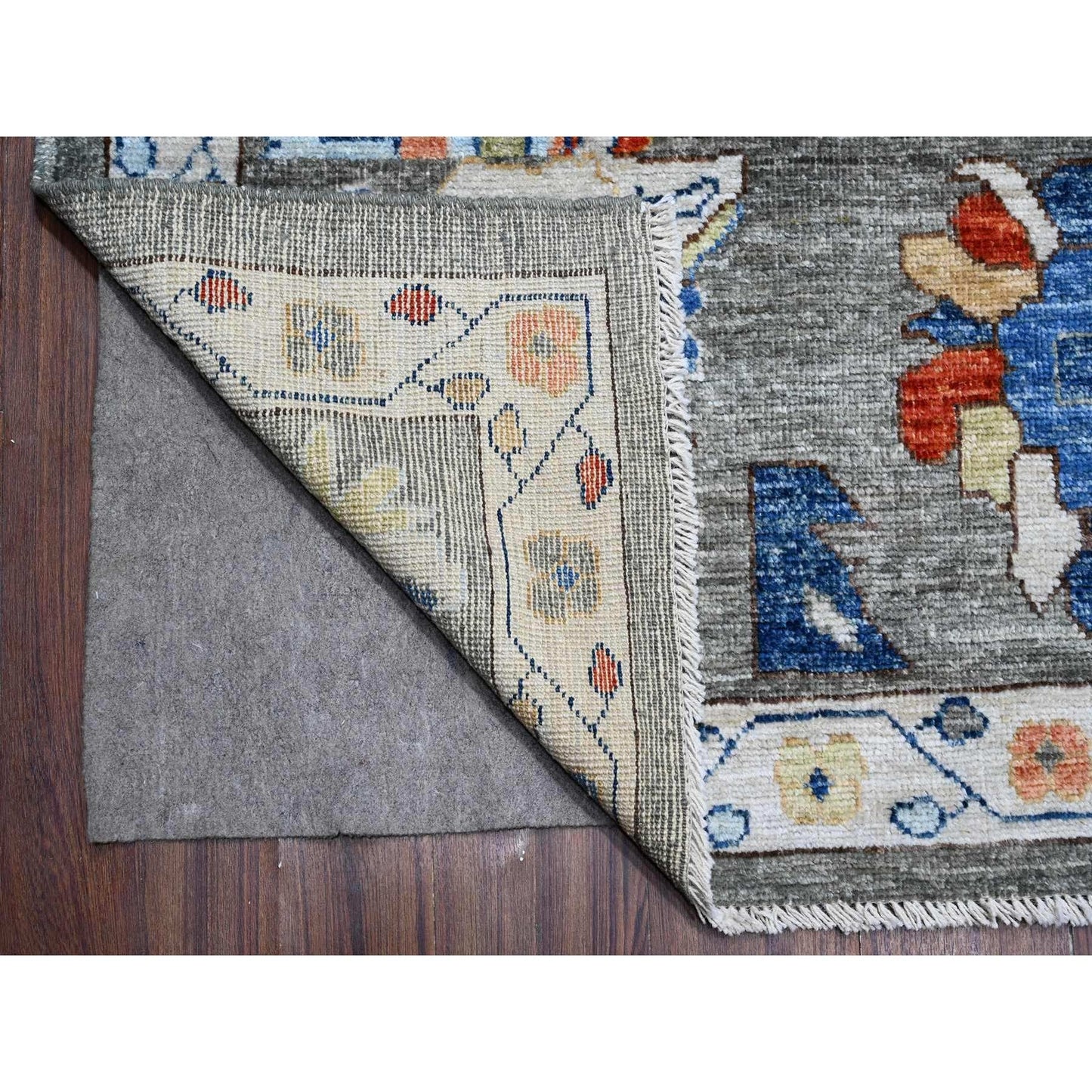 9'9"X13'4" Vintage Gray Vegetable Dyes Angora Oushak Oriental Rug