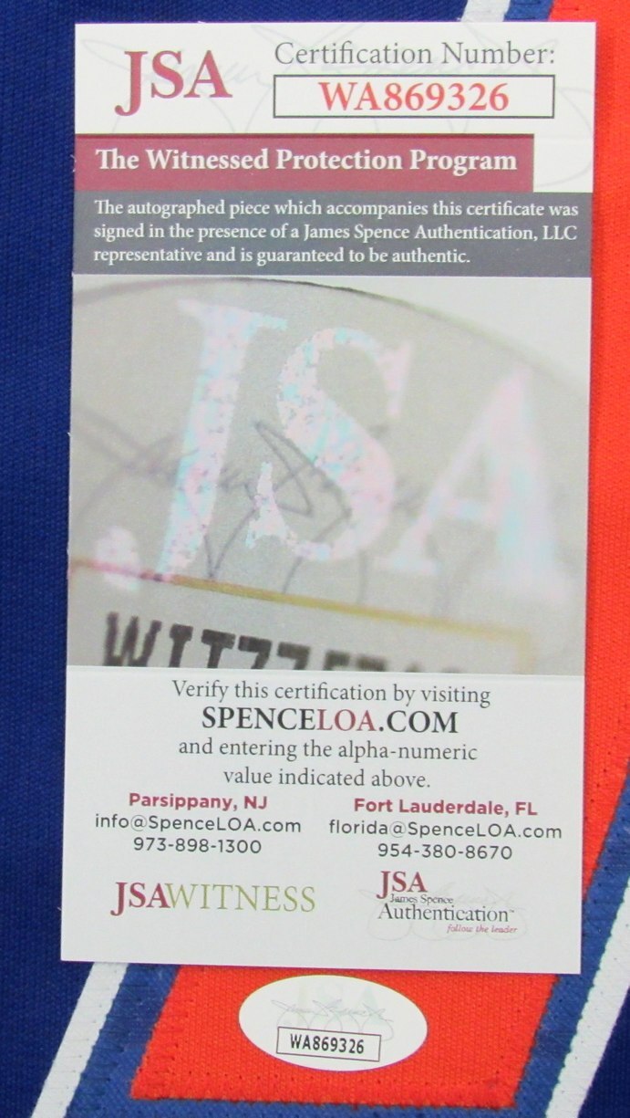 Paul Coffey Autographed Custom Blue Hockey Jersey Oilers Jsa 180121