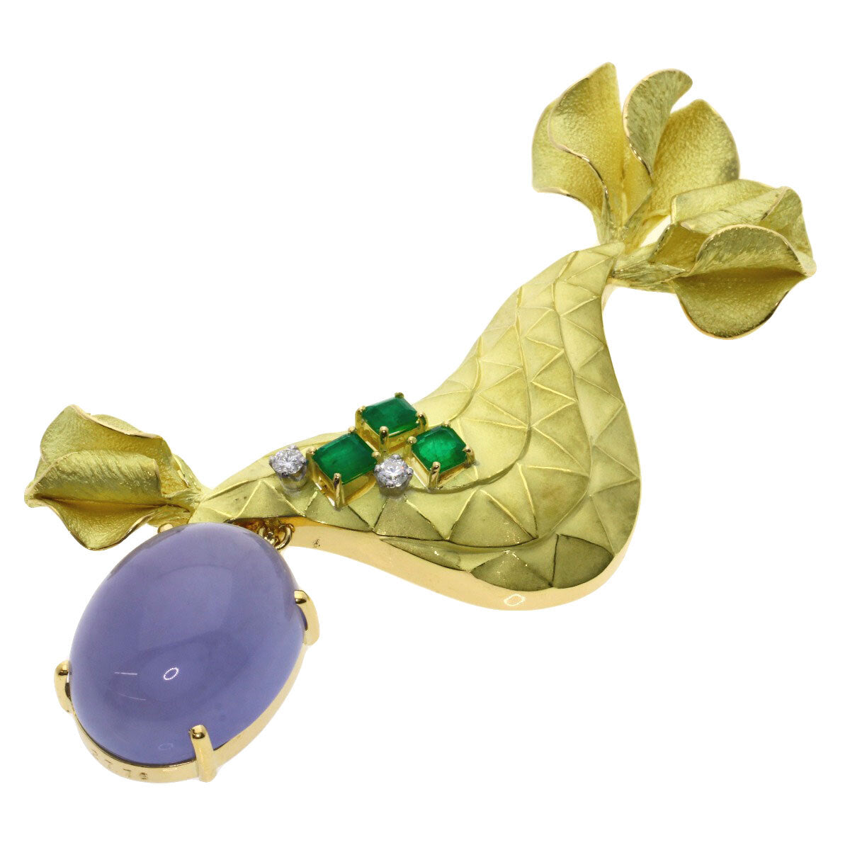 Ikeda Keiko Brooch Colored Stone Emerald